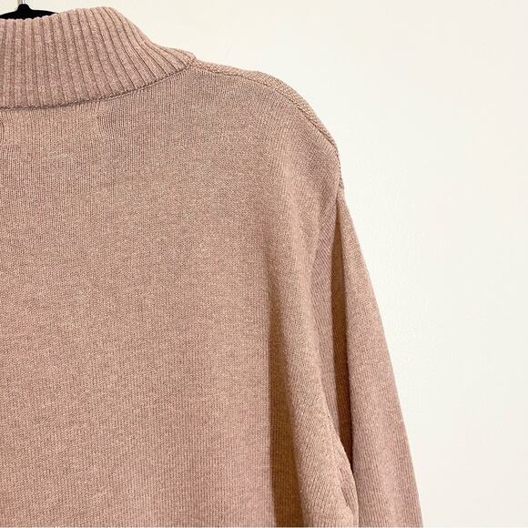 U.S. Polo Assn. Men's Tan 1/4 Zip Stand-Up Collar Long Sleeve Ribbed Sweater XXL - Picture 8 of 16